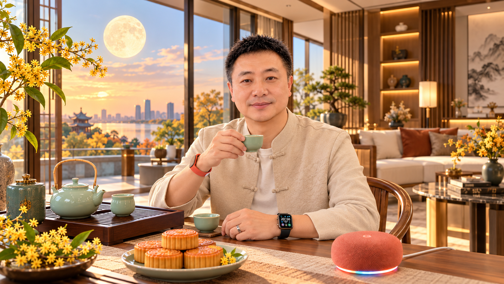 金秋沐光,智享华堂:在日月同辉的云端茶席,重逢东方生活美学