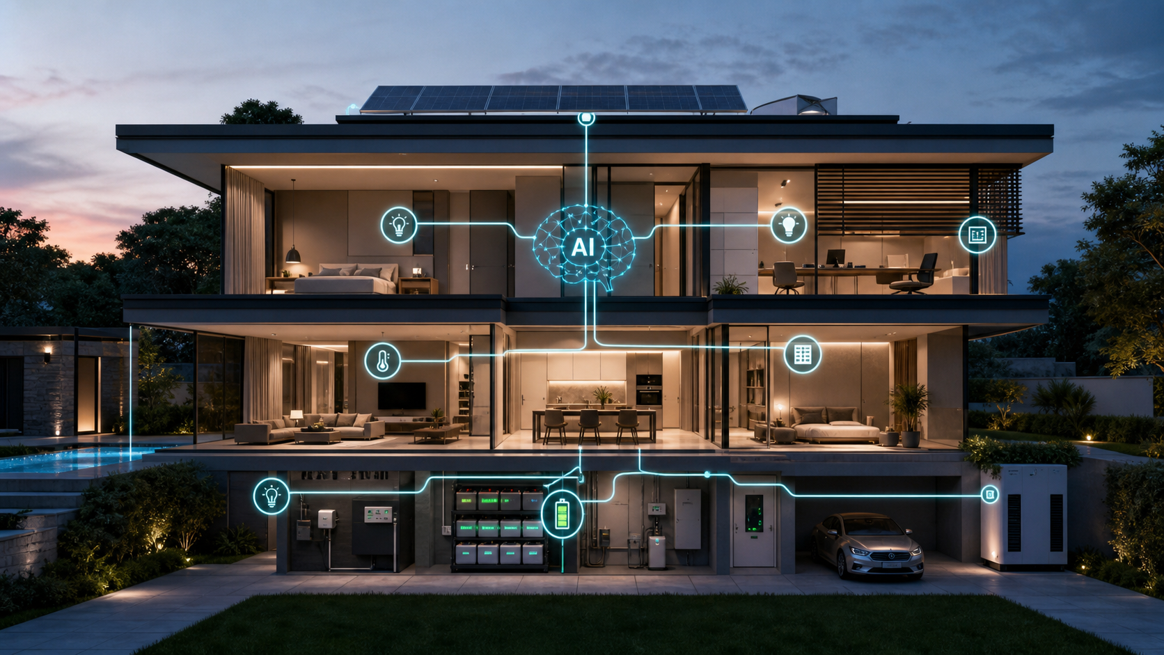KNX 加上 AI 能源管理,别墅和会所节能不能只靠“自动开关”