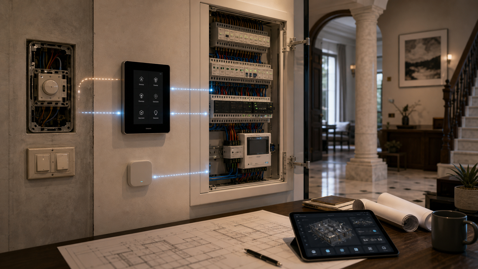 KNX 楼宇自动化如何支撑别墅、会所和商业空间长期运行 系统架构图