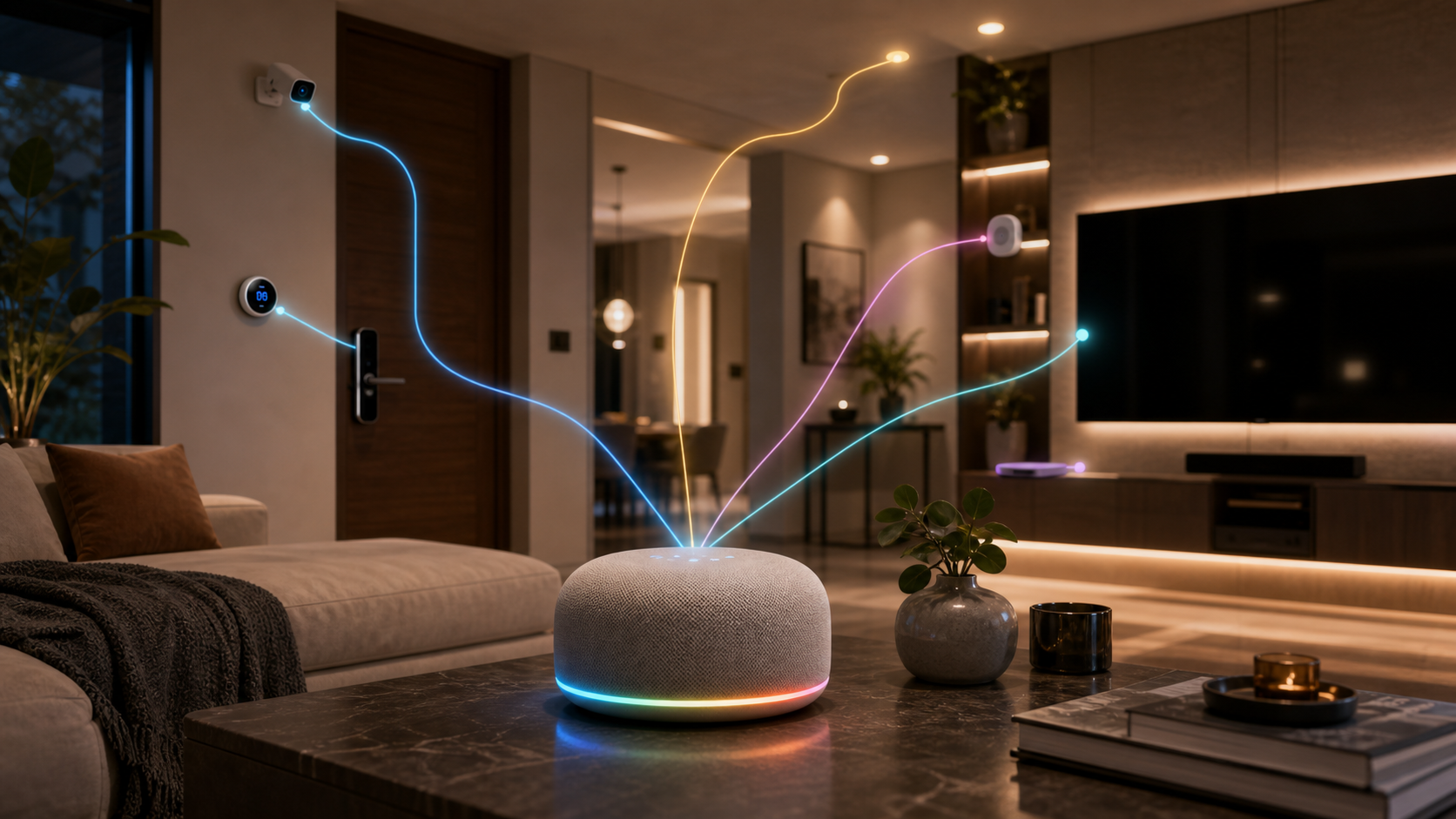 Gemini 驱动的 Google Home Speaker 智能家居中枢场景