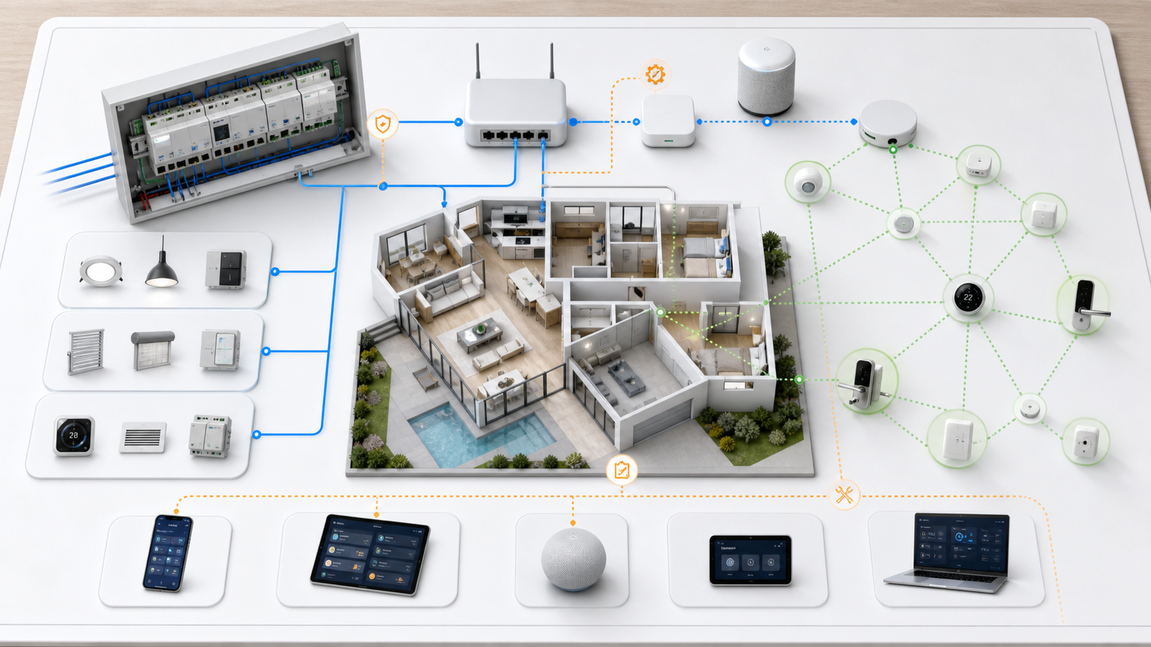 KNX Matter Thread 网络拓扑和系统集成流程