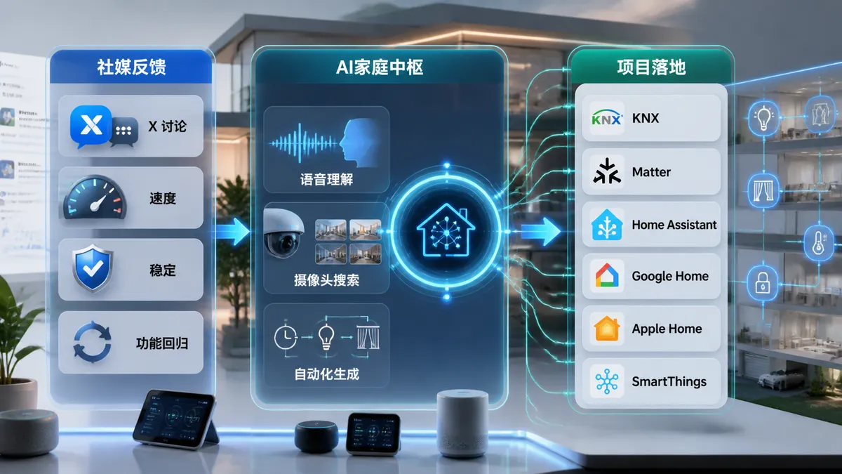 Gemini for Home 社媒反馈到项目落地的信息图