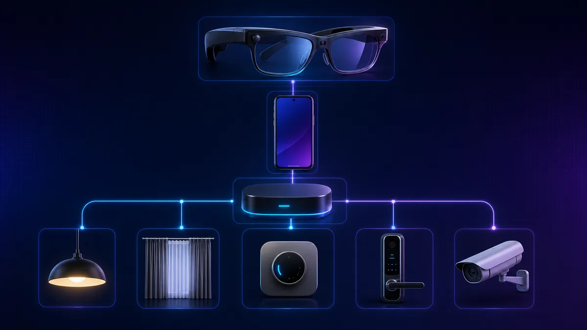 Google eyewear smart home control flow