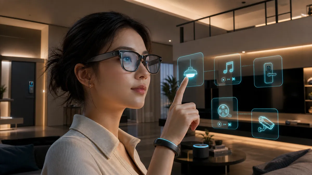 Meta AI 眼镜手势控制智能家居场景