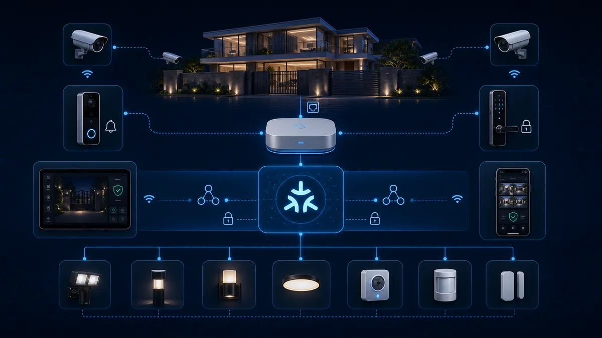 Matter villa security system architecture